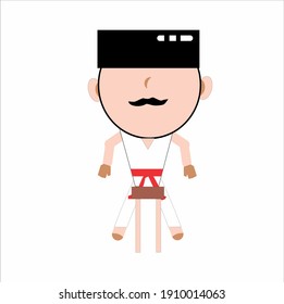 
animated design of uncle mustache in sports