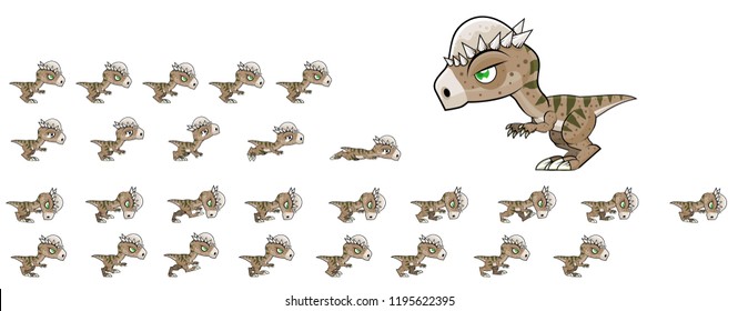 Animated dinosaur character for creating video games