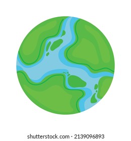 Animated Earth Planet Icon Vector World Globe Illustration Design