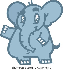PERSONAJE DE ELEFANTE ANIMADO Y DIVERTIDO