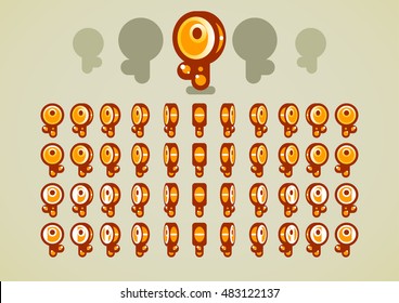 Animated golden keys