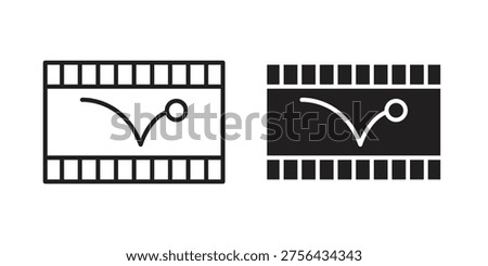 Animated icon set in flat and line style vectors