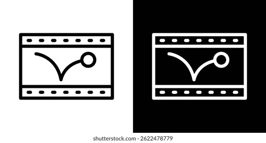 ícone animado forma gráfico simples clipart símbolo. linha fina contorno arte