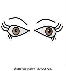 animated illustration of the eye on a white background.