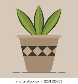 Animated illustration of plant in vector art. Suitable for wall decoration.