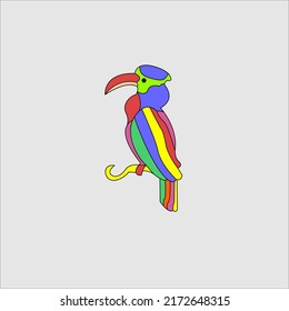 Animated images of parrots embroidered tumpar handicrafts typical of Kalimantan