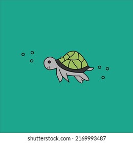 animated images of turtles swimming freely in nature