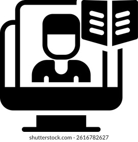 Animated Lessons Glyph Vector Icon Design