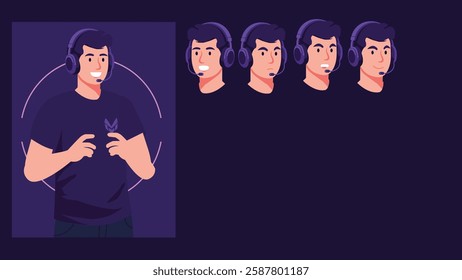 An Animated Male Character Set