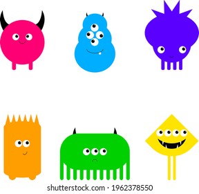 animated monsters with different expressions