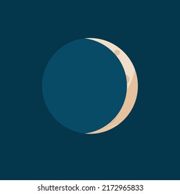 An Animated Moon Vector Illustration