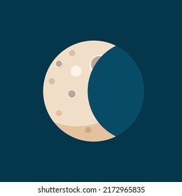 An Animated Moon Vector Illustration