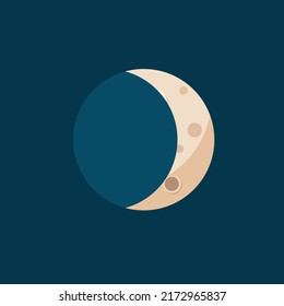 An Animated Moon Vector Illustration