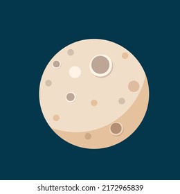 An Animated Moon Vector Illustration