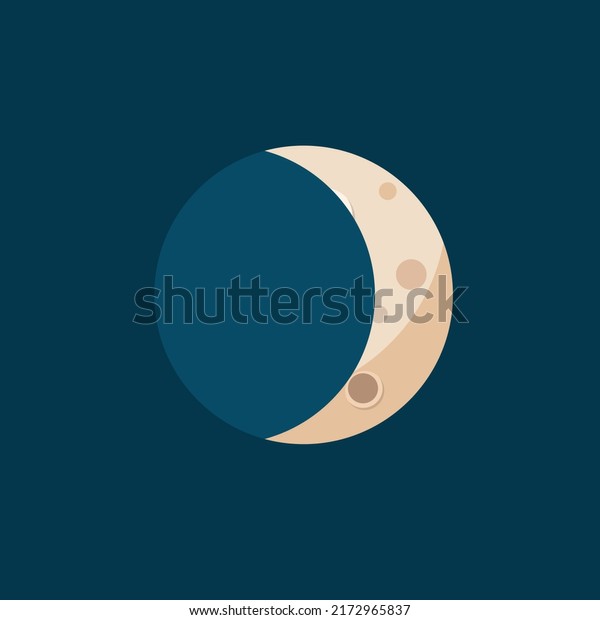 an animated moon vector\
illustration