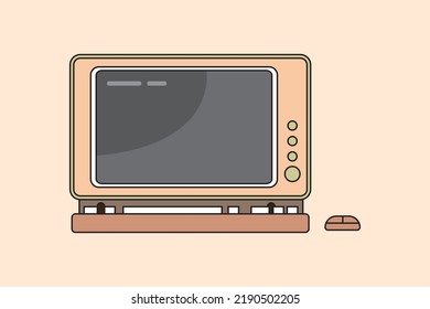 imagen animada de una computadora clásica que sigue en forma de tubo