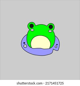 Animated Picture Of A Frog Using A Float