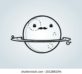 animated planet in children's illustration