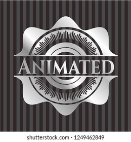 Animated silver badge or emblem