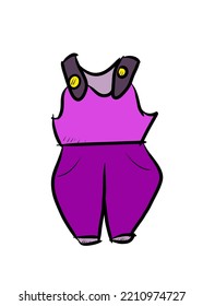 Animated Sketches Of Women's Clothing To Complement Applications, Screens, Games And Stickers