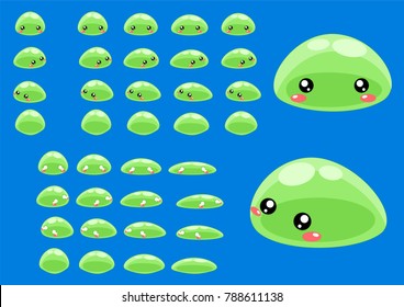 Animated slime creature for creating fantasy adventure video games