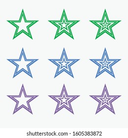 Animated Stars vector design, star icons illustration