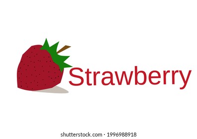 Animated Strawberry Fruit Vector On A White Background