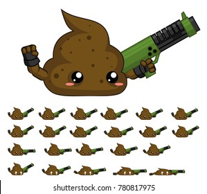 Animated turd character for creating fantasy video games