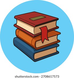Vector animado de una colección de libros, archivo EPS de alta resolución
