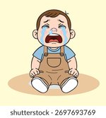 Animated vector image design of a child