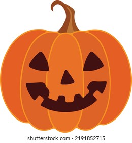 animated vector of a pumpkin with a spooky face, halloween property. creative concept background.