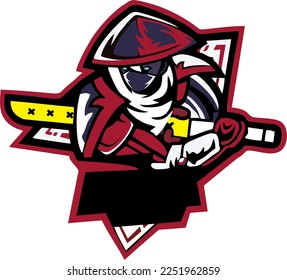 Animated vector samurai without background