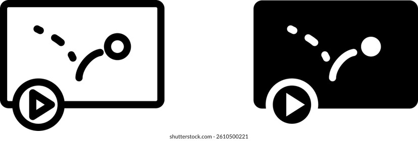 Animated video icon ,Vector illustration