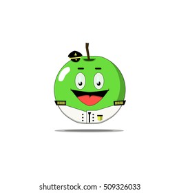 Animation Apple. Pilot Apple Vector Illustration