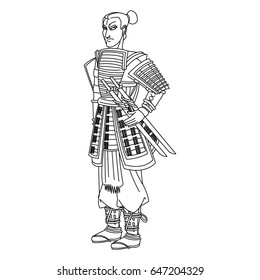 animation asian man to ancient clothes.