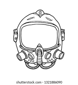 Animation Astronaut in a space suit. Vector illustration isolated on a white background. Place for the text. Print, poster, t-shirt, card.
