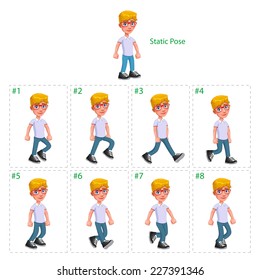 Animation of boy walking