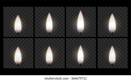 Animation Of Burning Candle Flame