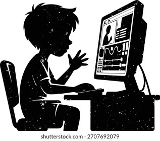Animationszeichen Vektorgrafik Silhouette für kreative Kunst