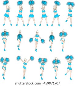 Animation dance girl cheerleader