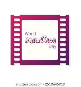  Ilustración vectorial del Día de la Animación. 28 de octubre. Conveniente para la tarjeta de felicitación, el cartel y el Anuncio