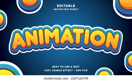 animation editable text effect with modern and simple style, usable for logo or campaign title	