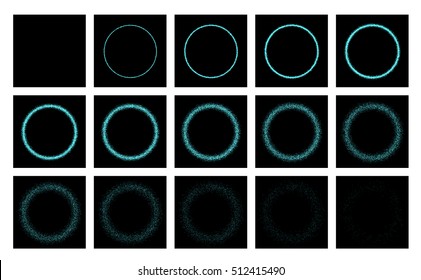 Animation flying comet. Magic effect.