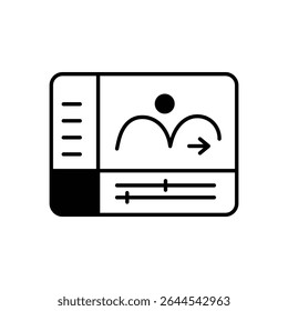 Animation Frame Icon vector stock illustration