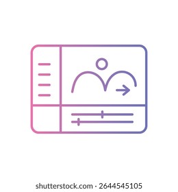 Animation Frame Icon vector stock illustration