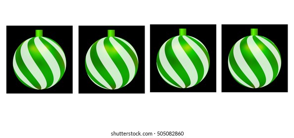 Animation of Green Christmas Ball