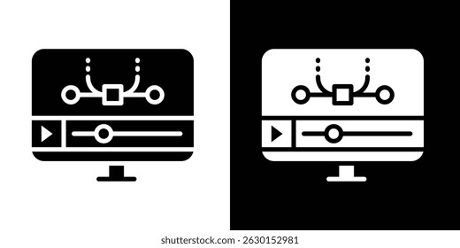 Concepto de icono de animación, Ilustración vectorial