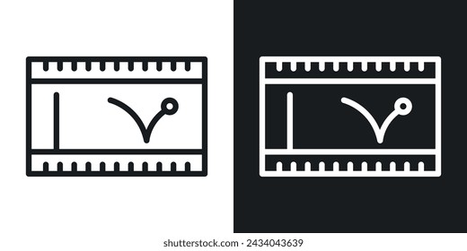 Animation Icon Designed in a Line Style on White background.