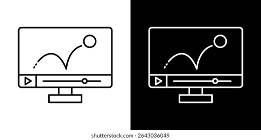 Animation icon Flat style logo vector. perfect for UI designs