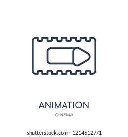 animation icon. animation linear symbol design from Cinema collection. Simple outline element vector illustration on white background.